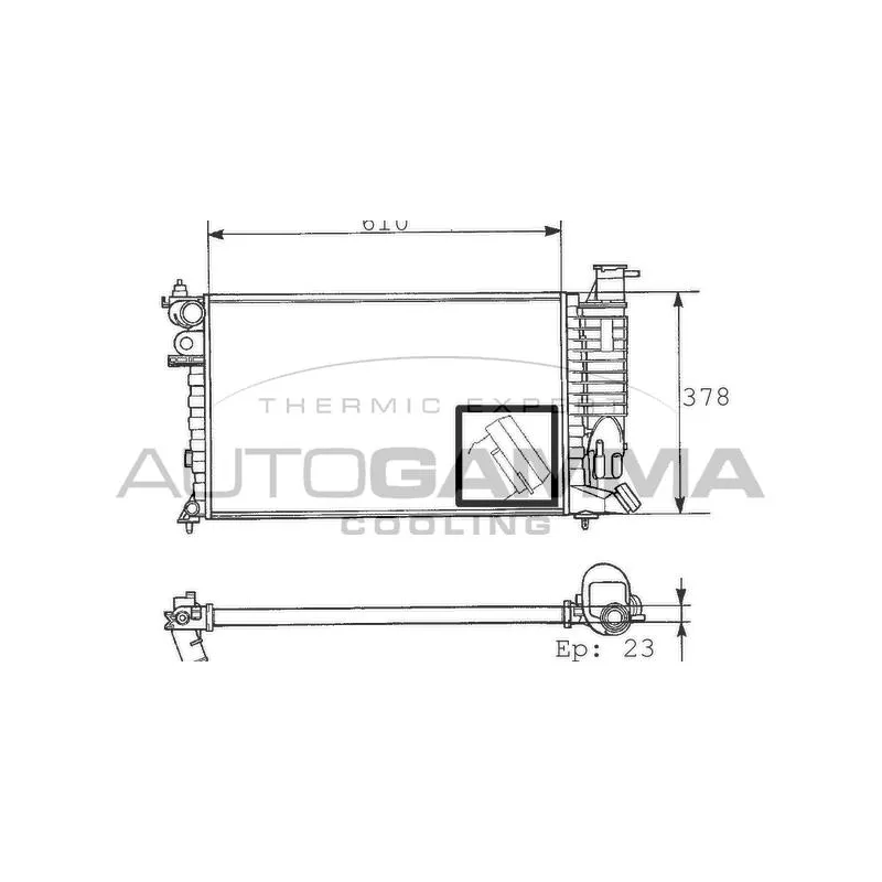Radiateur, refroidissement du moteur AUTOGAMMA 100233