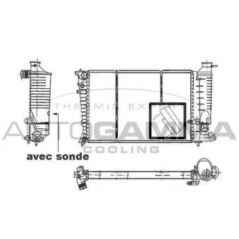 Radiateur, refroidissement du moteur AUTOGAMMA 100236