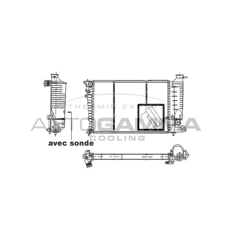 Radiateur, refroidissement du moteur AUTOGAMMA 100236