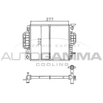 Radiateur, refroidissement du moteur AUTOGAMMA 100243