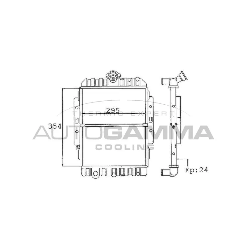 Radiateur, refroidissement du moteur AUTOGAMMA 100244