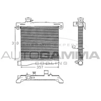 Radiateur, refroidissement du moteur AUTOGAMMA 100247