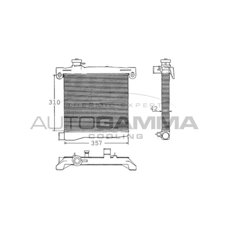 Radiateur, refroidissement du moteur AUTOGAMMA 100247