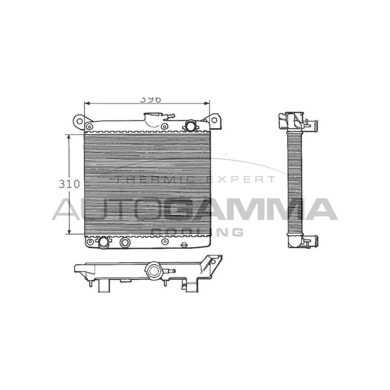 Radiateur, refroidissement du moteur AUTOGAMMA 100249