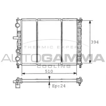 Radiateur, refroidissement du moteur AUTOGAMMA 100261