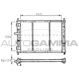 Radiateur, refroidissement du moteur AUTOGAMMA 100262