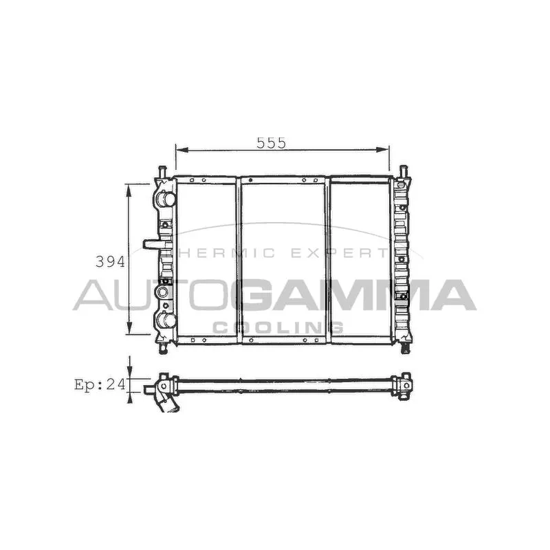 Radiateur, refroidissement du moteur AUTOGAMMA 100262