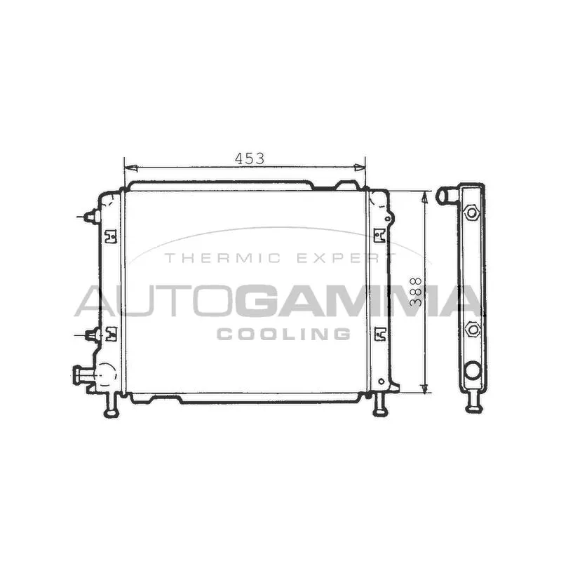 Radiateur, refroidissement du moteur AUTOGAMMA 100273