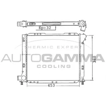 Radiateur, refroidissement du moteur AUTOGAMMA 100278