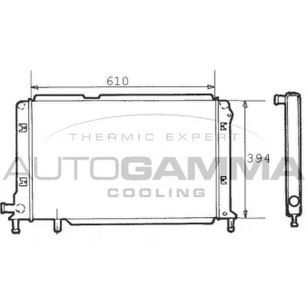 Radiateur, refroidissement du moteur AUTOGAMMA 100280