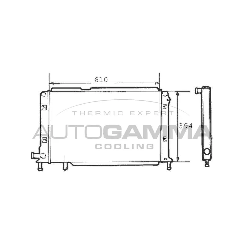 Radiateur, refroidissement du moteur AUTOGAMMA 100280