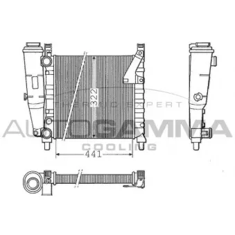 Radiateur, refroidissement du moteur AUTOGAMMA 100284