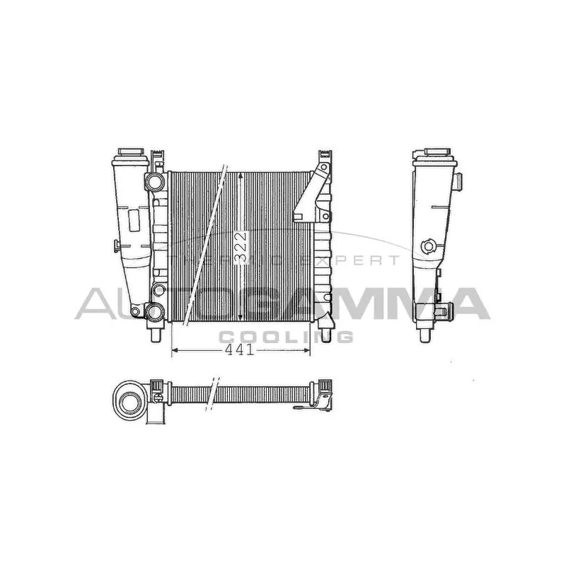 Radiateur, refroidissement du moteur AUTOGAMMA 100284