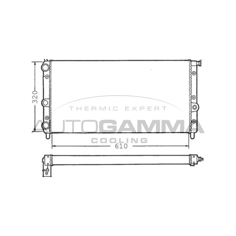 Radiateur, refroidissement du moteur AUTOGAMMA 100285