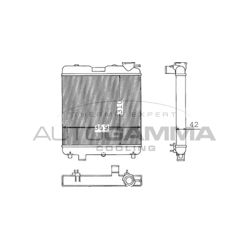 Radiateur, refroidissement du moteur AUTOGAMMA 100289