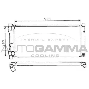 Radiateur, refroidissement du moteur AUTOGAMMA 100290