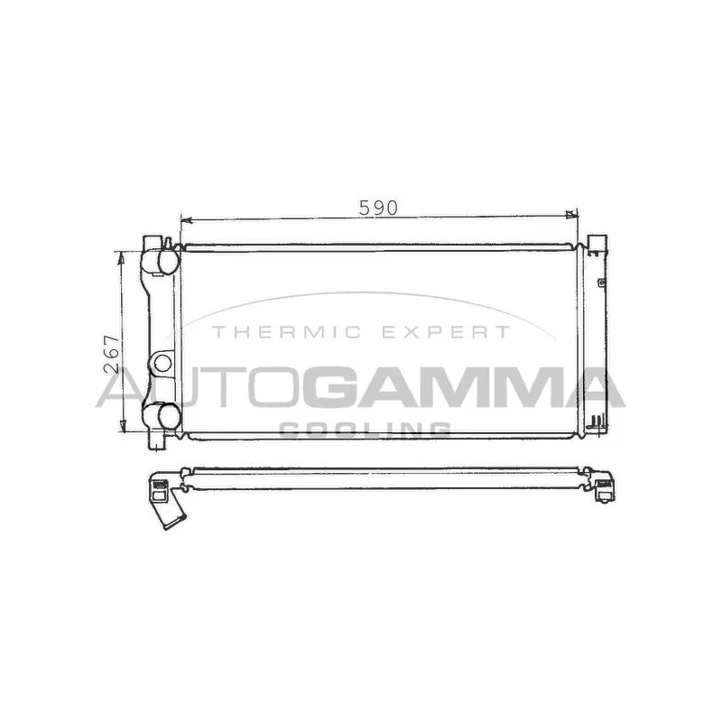 Radiateur, refroidissement du moteur AUTOGAMMA 100290