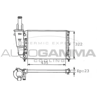 Radiateur, refroidissement du moteur AUTOGAMMA 100291