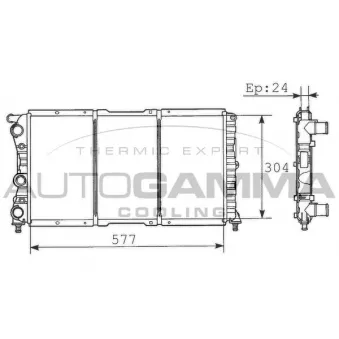 Radiateur, refroidissement du moteur AUTOGAMMA 100293