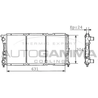 Radiateur, refroidissement du moteur AUTOGAMMA 100295