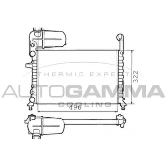 Radiateur, refroidissement du moteur AUTOGAMMA 100307