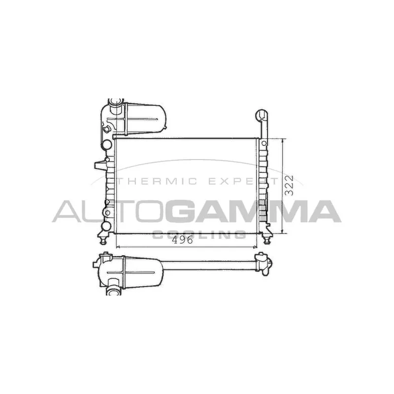 Radiateur, refroidissement du moteur AUTOGAMMA 100307