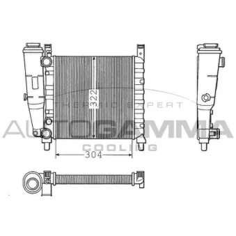 Radiateur, refroidissement du moteur AUTOGAMMA 100310