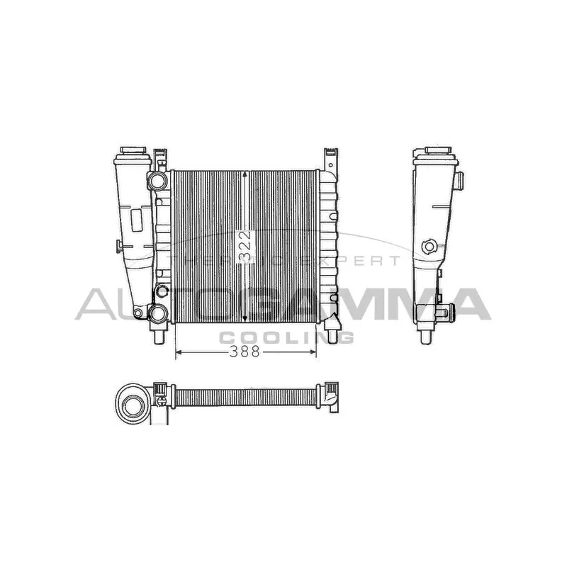 Radiateur, refroidissement du moteur AUTOGAMMA 100315