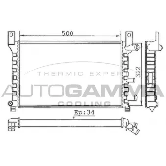 Radiateur, refroidissement du moteur AUTOGAMMA 100330