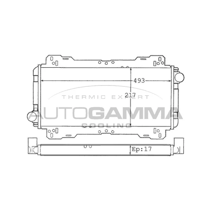 Radiateur, refroidissement du moteur AUTOGAMMA 100334
