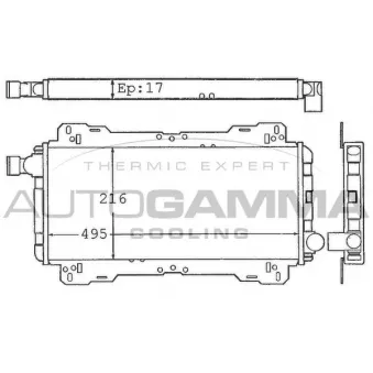 Radiateur, refroidissement du moteur AUTOGAMMA 100335