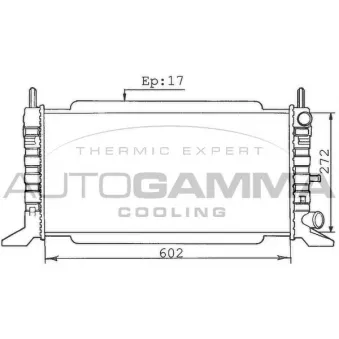 Radiateur, refroidissement du moteur AUTOGAMMA 100339