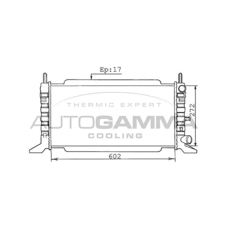 Radiateur, refroidissement du moteur AUTOGAMMA 100339