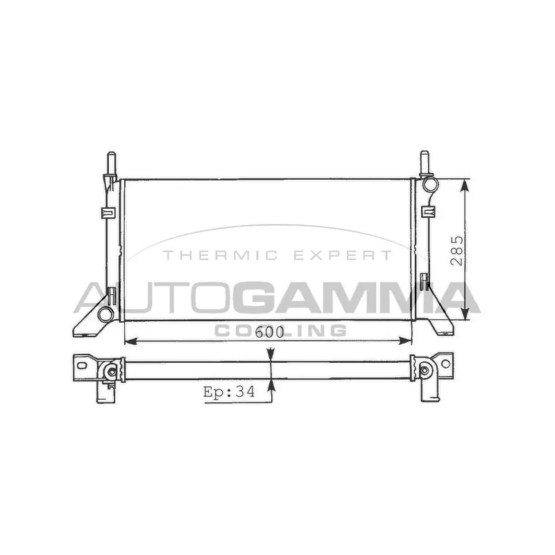 Radiateur, refroidissement du moteur AUTOGAMMA 100340