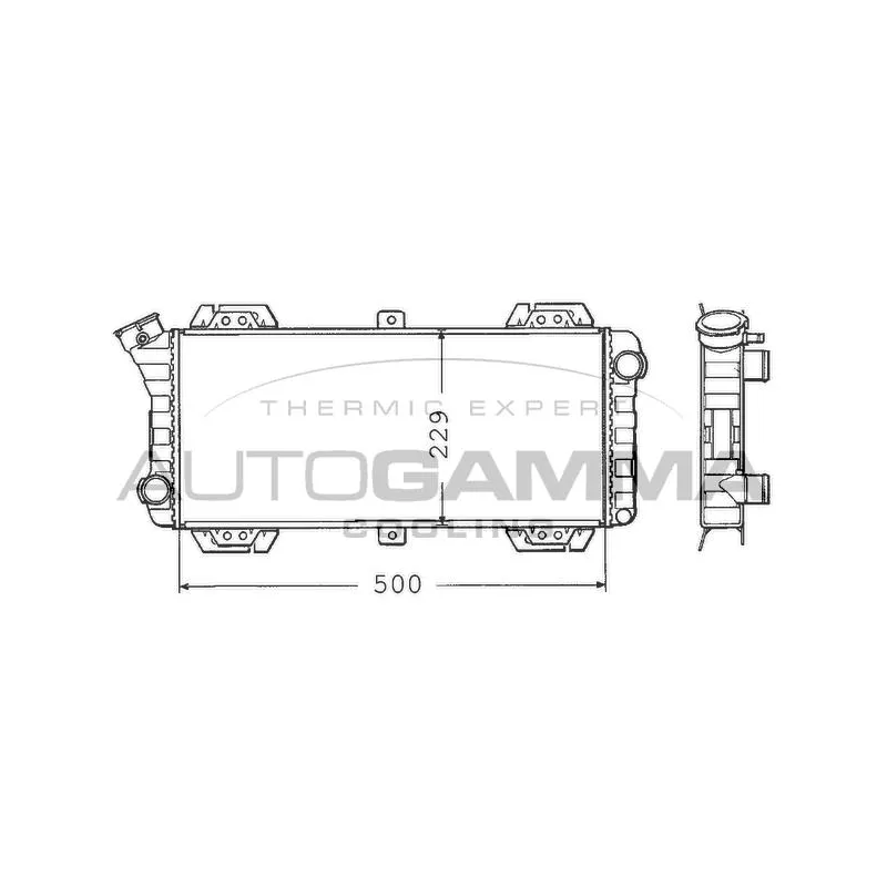 Radiateur, refroidissement du moteur AUTOGAMMA 100349