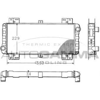 Radiateur, refroidissement du moteur AUTOGAMMA 100351