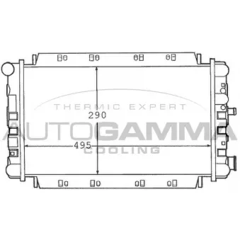 Radiateur, refroidissement du moteur AUTOGAMMA 100352