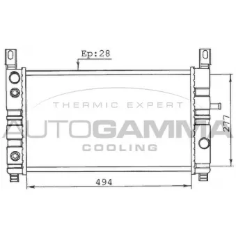 Radiateur, refroidissement du moteur AUTOGAMMA 100354