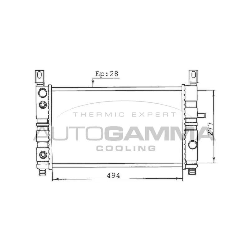 Radiateur, refroidissement du moteur AUTOGAMMA 100354