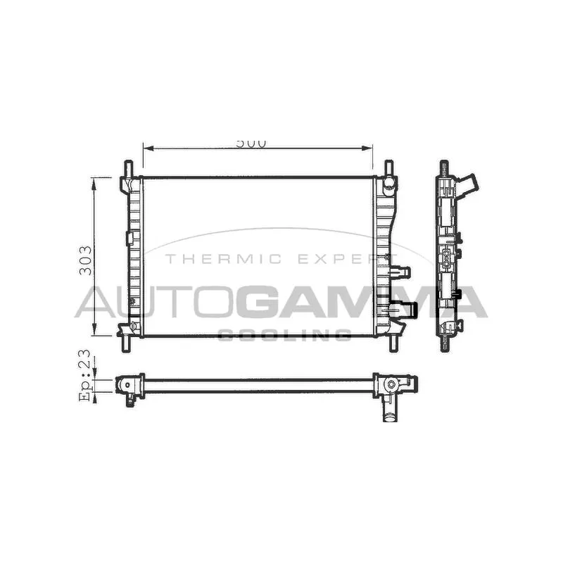 Radiateur, refroidissement du moteur AUTOGAMMA 100356