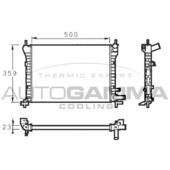 Radiateur, refroidissement du moteur AUTOGAMMA 100357