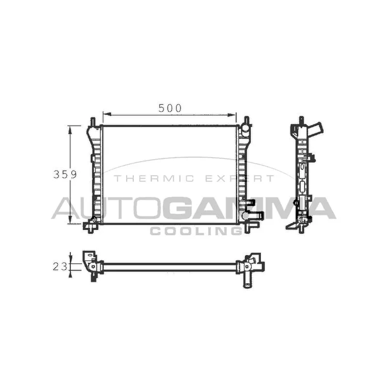 Radiateur, refroidissement du moteur AUTOGAMMA 100357