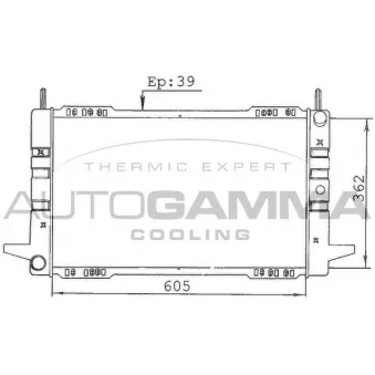 Radiateur, refroidissement du moteur AUTOGAMMA 100365