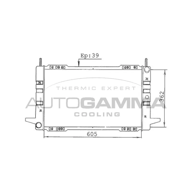 Radiateur, refroidissement du moteur AUTOGAMMA 100365