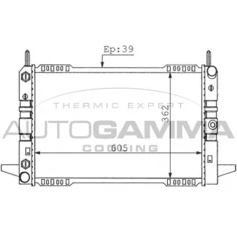 Radiateur, refroidissement du moteur AUTOGAMMA 100366