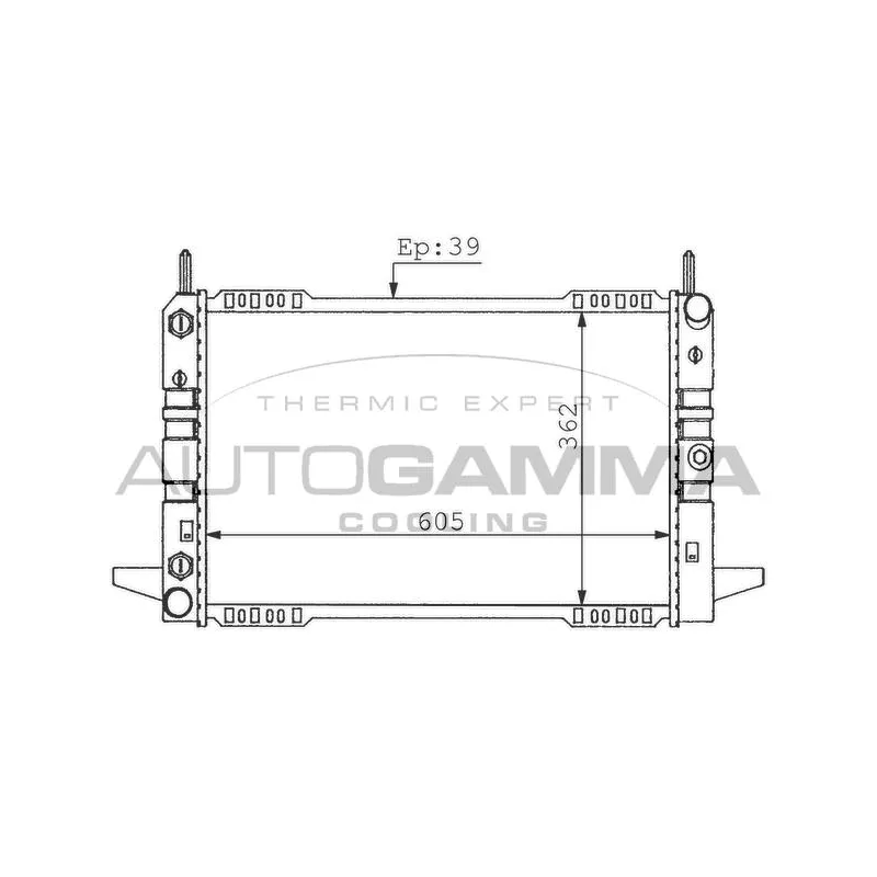Radiateur, refroidissement du moteur AUTOGAMMA 100366