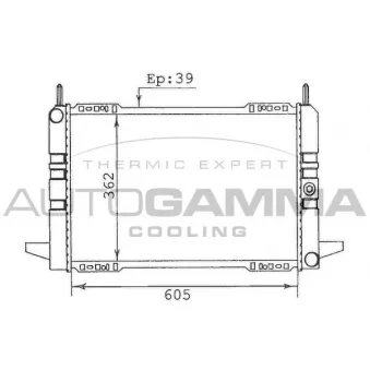 Radiateur, refroidissement du moteur AUTOGAMMA 100375
