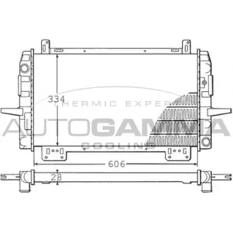 Radiateur, refroidissement du moteur AUTOGAMMA 100376