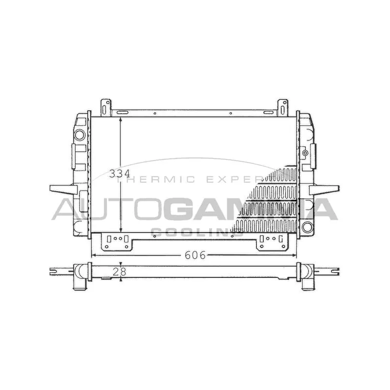 Radiateur, refroidissement du moteur AUTOGAMMA 100376