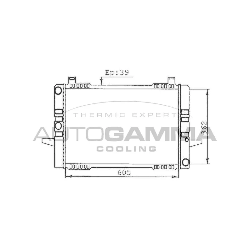 Radiateur, refroidissement du moteur AUTOGAMMA 100378